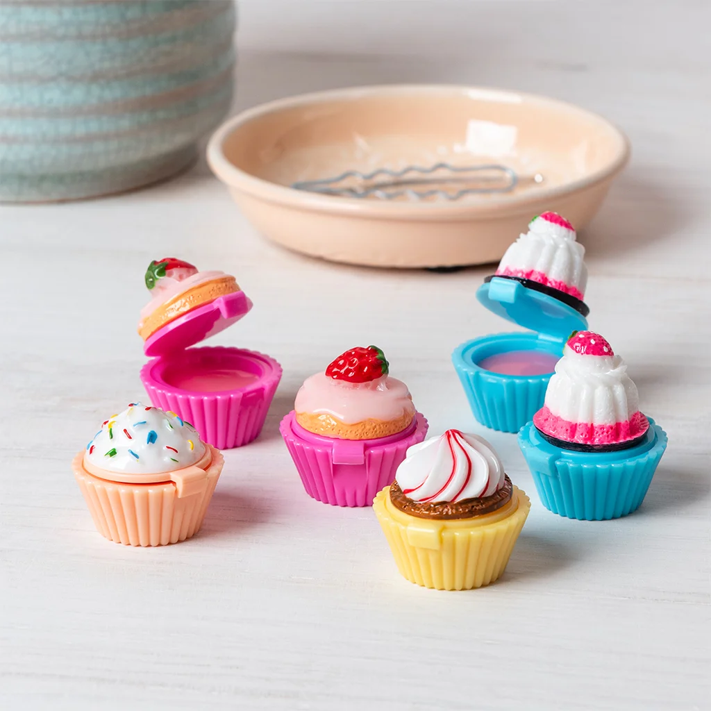 mini-lippenbalsam mit beerenduft (sortiert) - cupcake