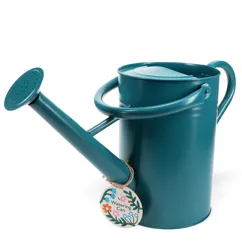 galvanised steel watering can 4.5l - blue galvanised steel watering can 4.5l - blue