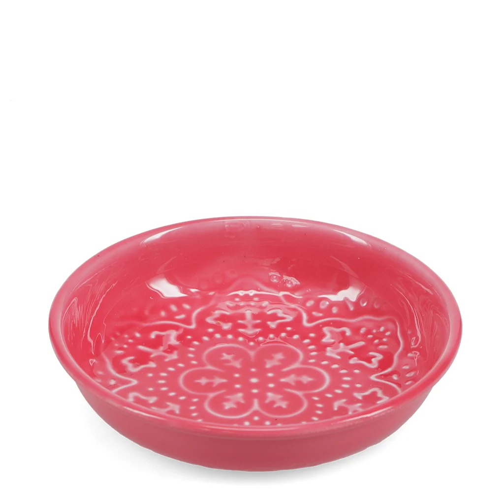 enamel trinket dish - vibrant pink