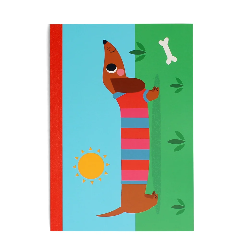 cuaderno a5 - perro salchicha