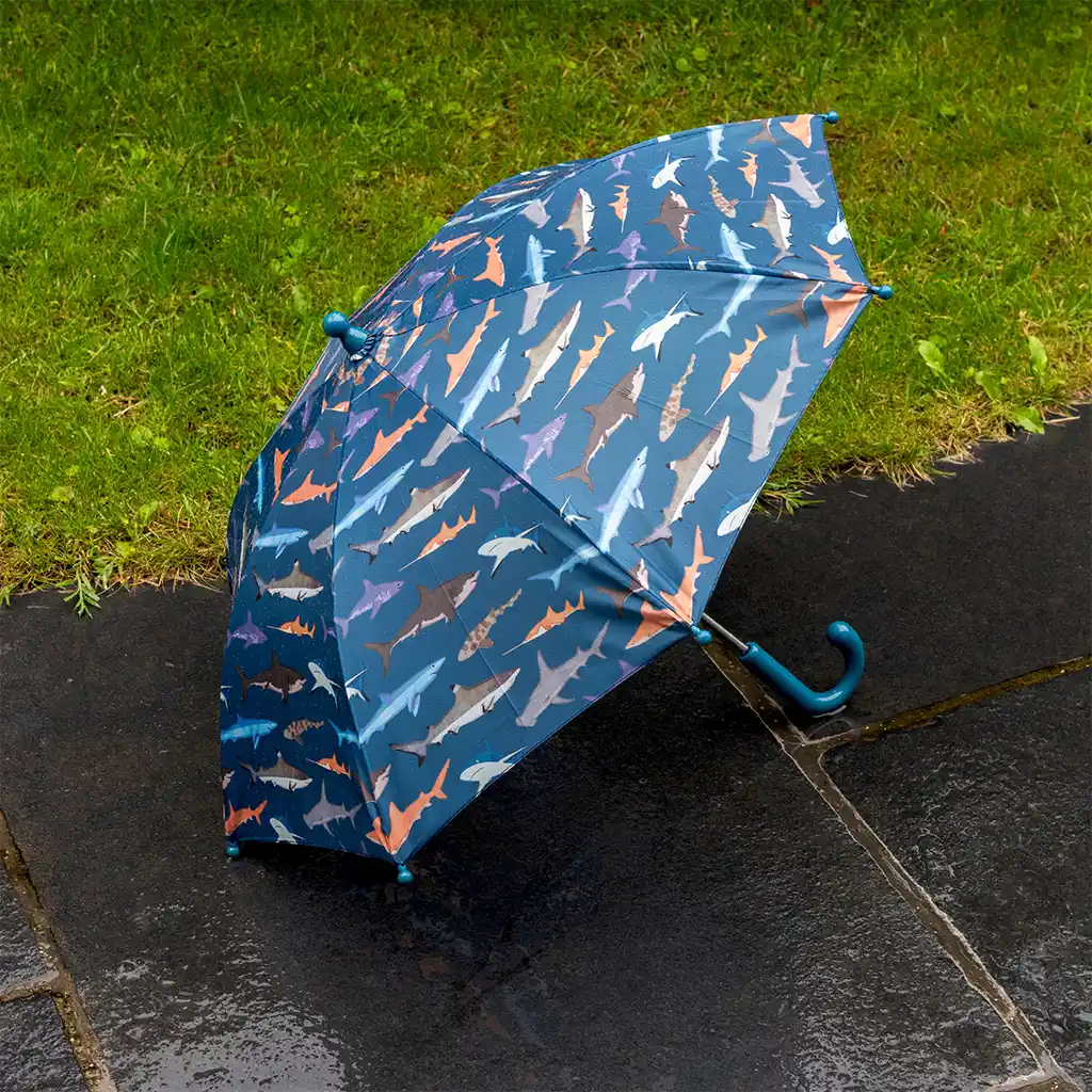 children's push-up umbrella - sharks