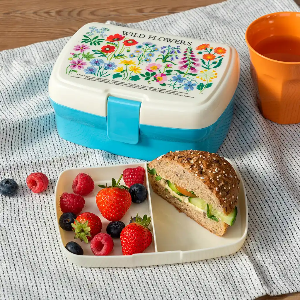 lunch box with tray - wild flowers