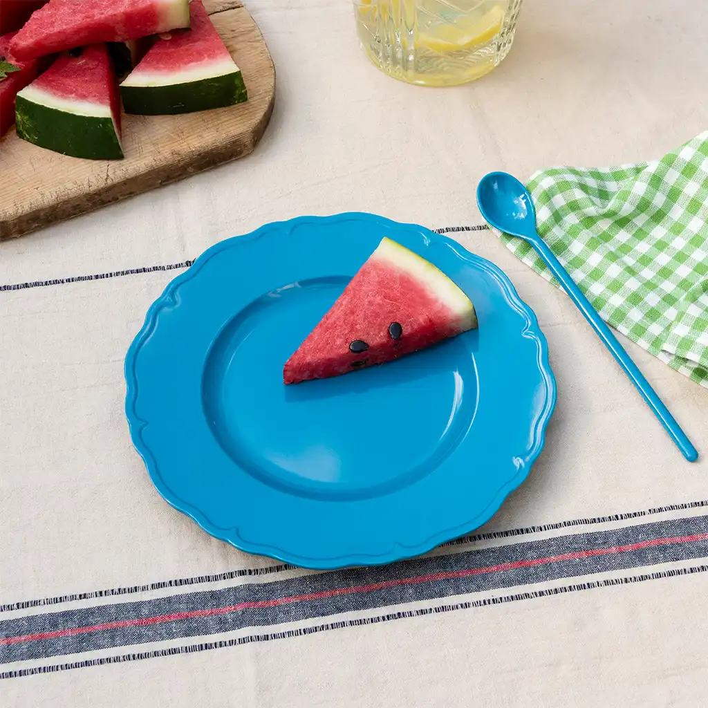 melamine plate (20cm) - petrol blue