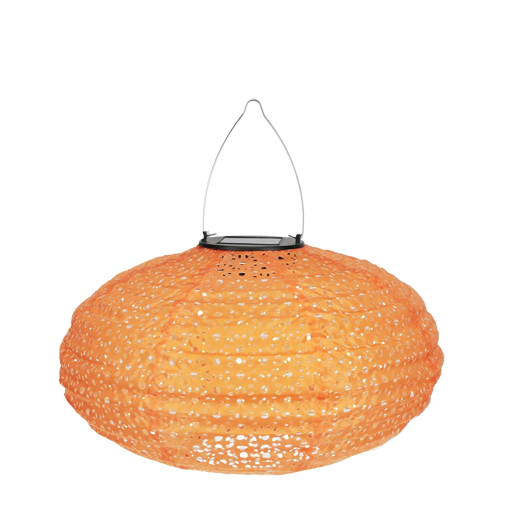 outdoor solar ufo lantern - orange