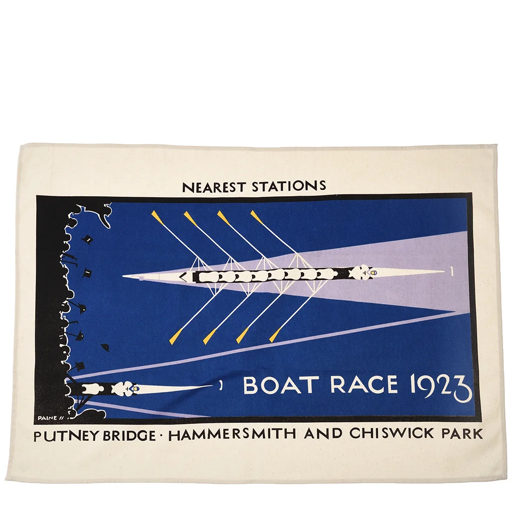 torchon en coton - affiche tfl vintage "boat race"