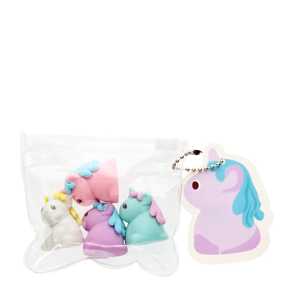 erasers (set of 4) - unicorns