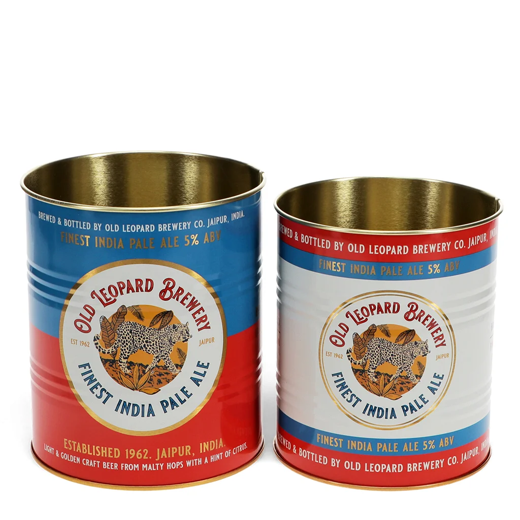 medium storage tins (set of 2) - old leopard brewery